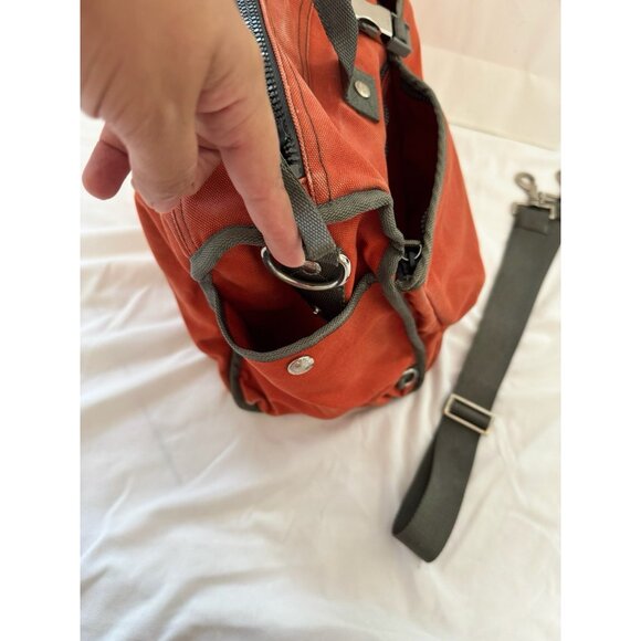 PRADA Vintage Duffle Bag Handbag Orange Nylon Travel Unisex - Picture 7 of 16